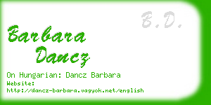 barbara dancz business card